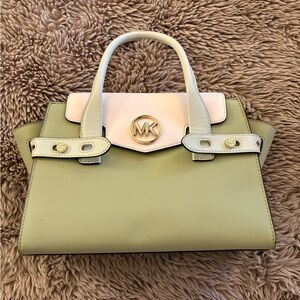 Michael Kors Olive and Cream Satchel